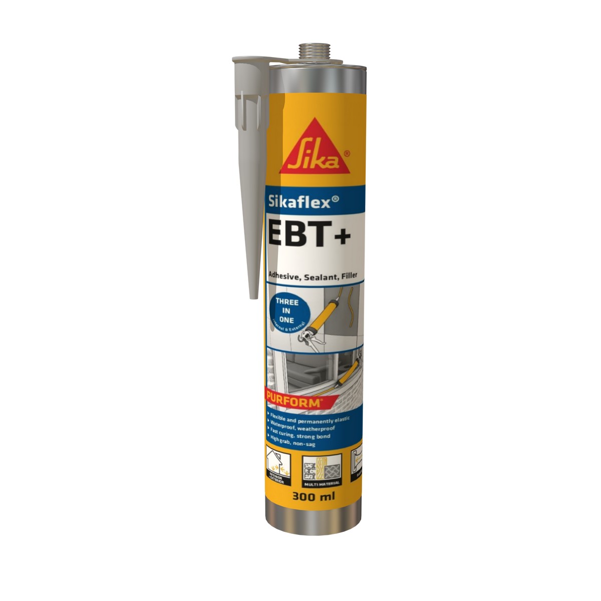 Sika Grey Sikaflex Ebt+ Adhesive & Sealant 300Ml
