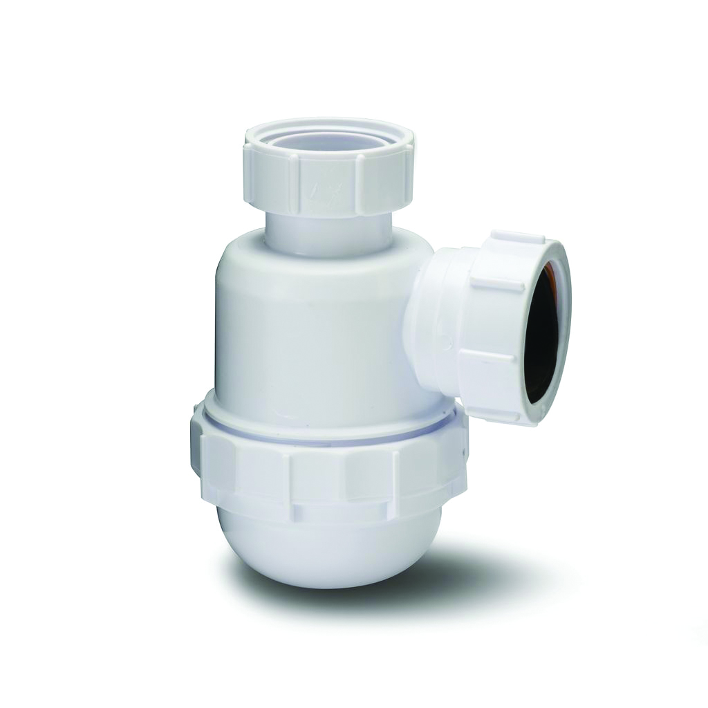 Polypipe White Bottle Trap 32Mm With 38Mm Seal Wp37