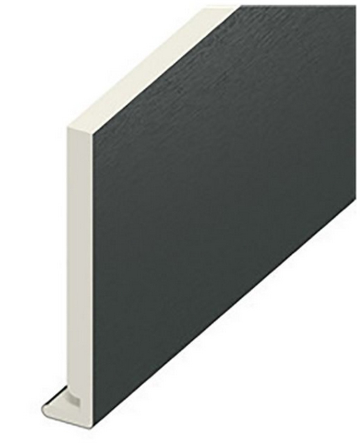 Eurocell Black Woodgrain Standard Fascia Euroboard 5Mtr X 250Mm - Ash