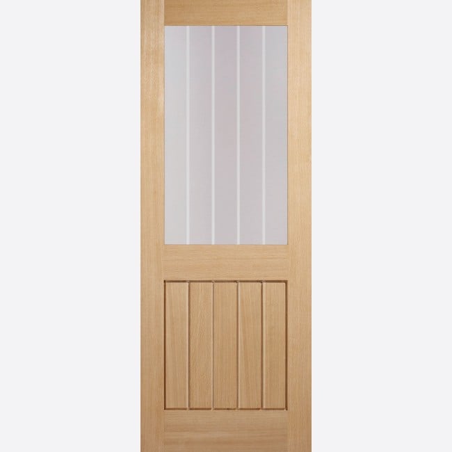 Lpd Belize Solid Core Internal Glazed Door - Unfinished - 1981 X 762Mm Oak Obelg30 Light