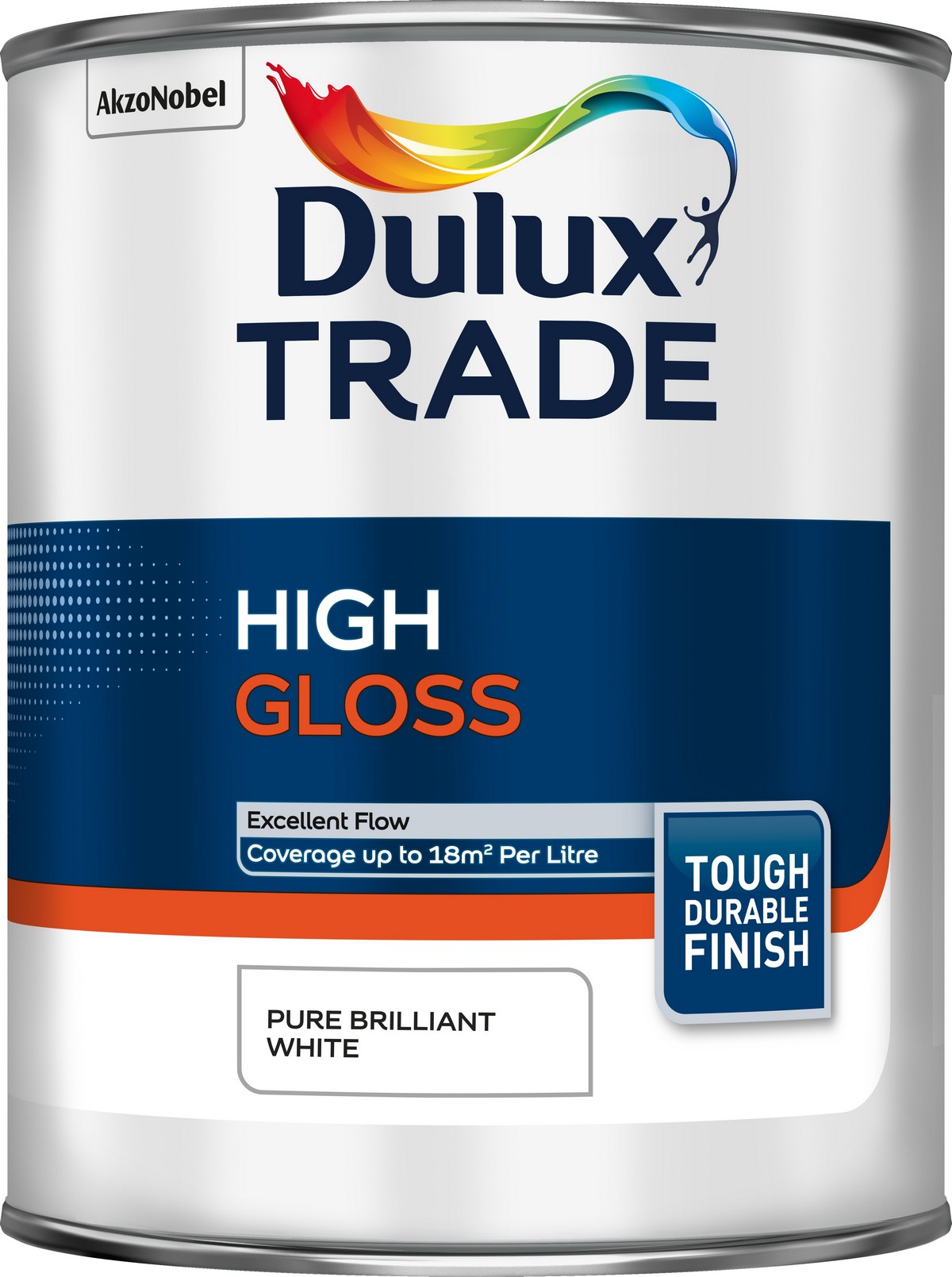 Dulux Trade White High Gloss 1Ltr Pure Brilliant