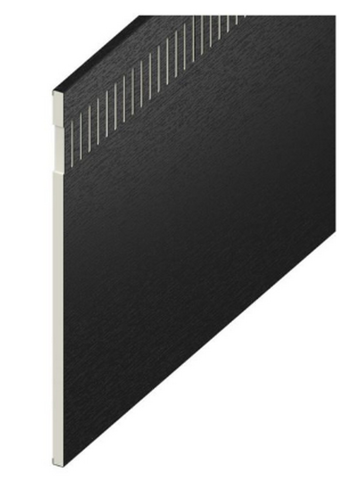 Eurocell Black Woodgrain Standard Fascia Euroboard 5Mtr X 200Mm - Ash