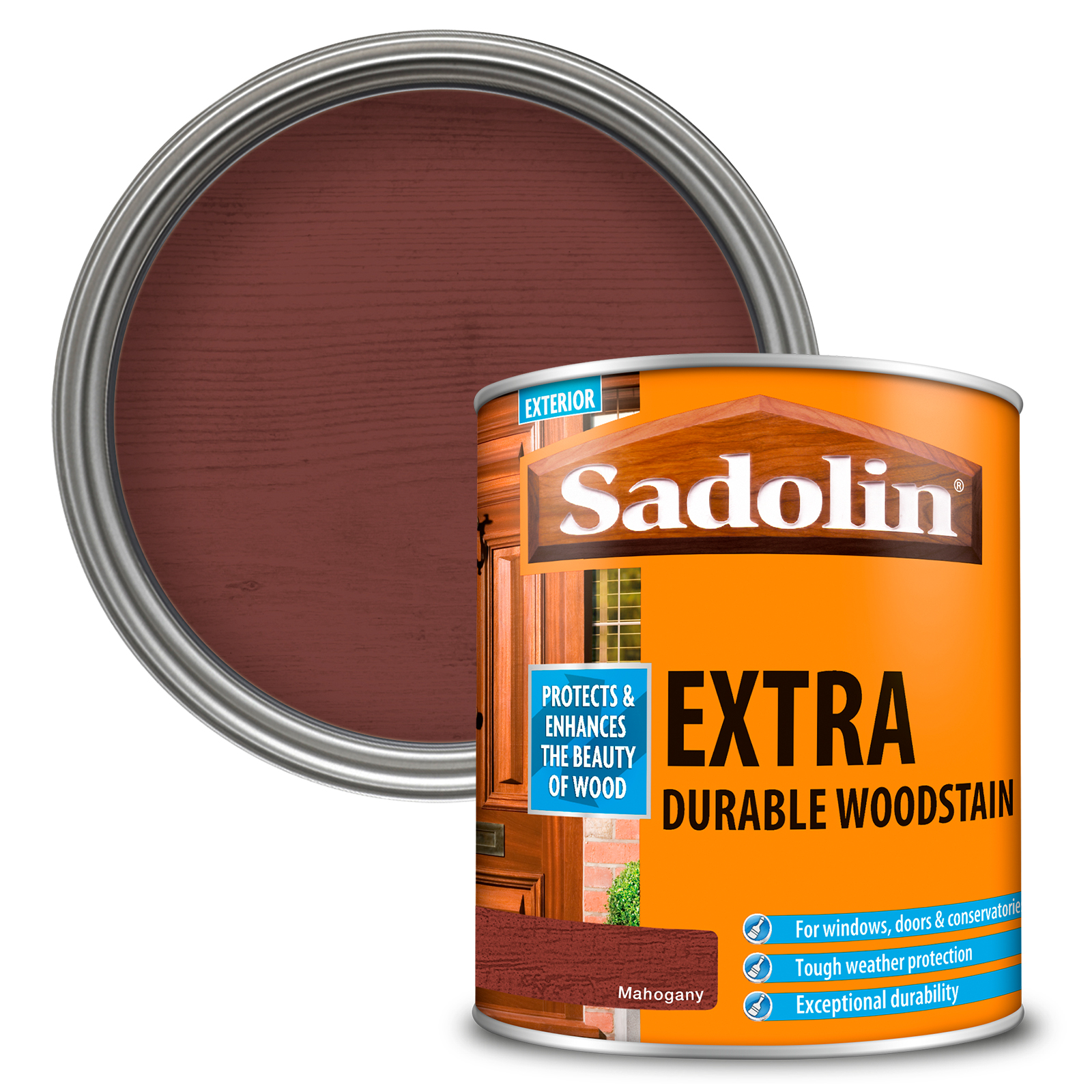 Sadolin Extra Durable Woodstain 1Ltr - Mahogany