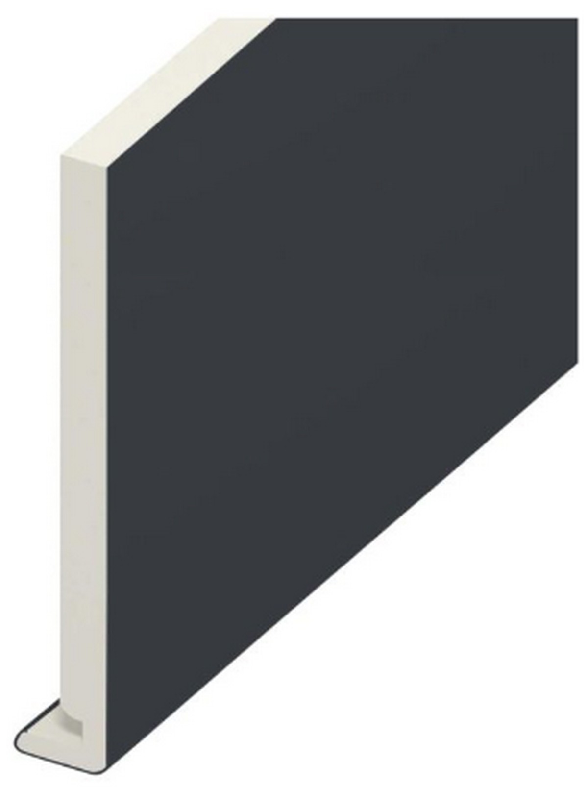 Eurocell Anthracite/Grey Smooth Utility Board - 5Mtr X 300Mm