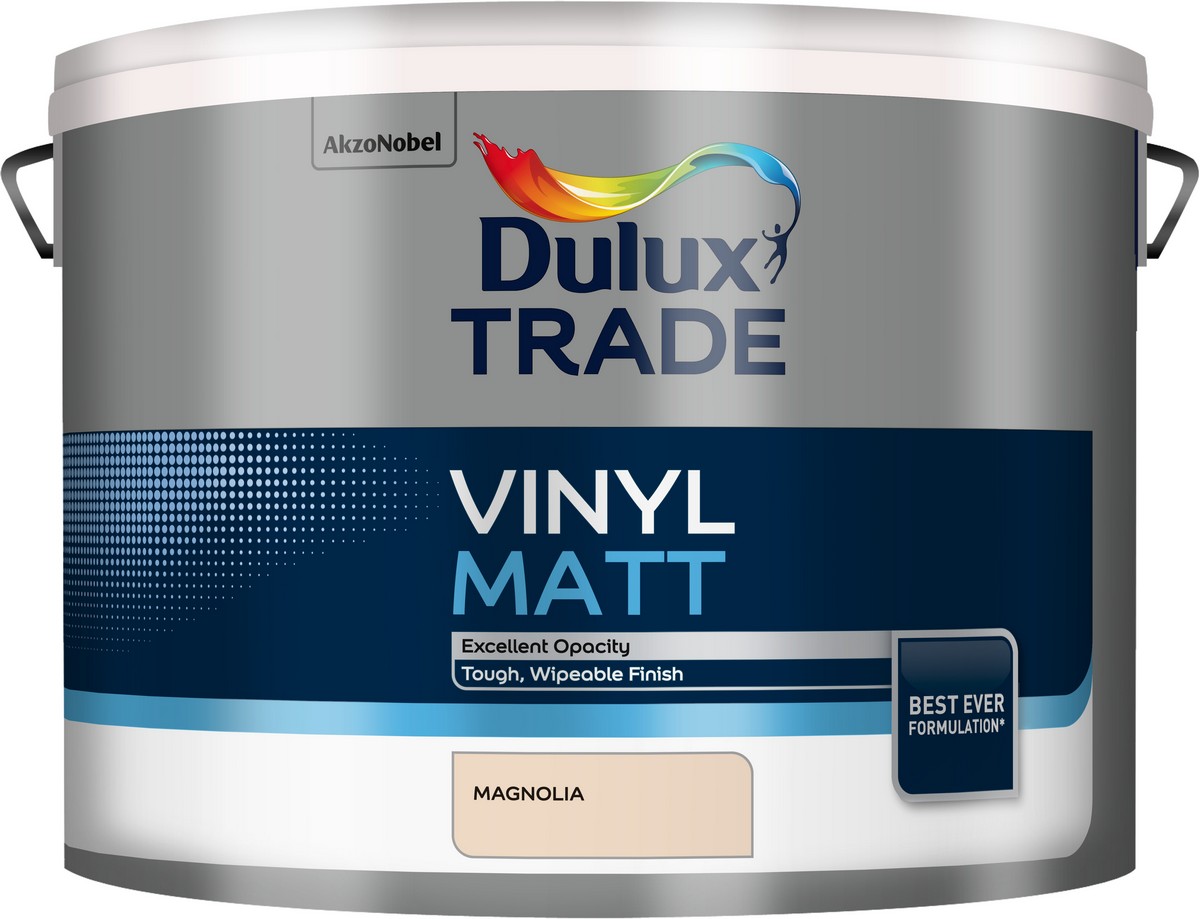 Dulux Trade Vinyl Matt 10Ltr Magnolia