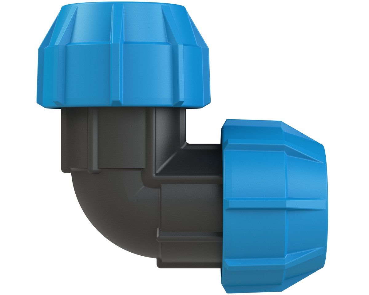 Polypipe Black/Blue Polyguard Plastic Elbow 32Mm 90Deg Pgf40132