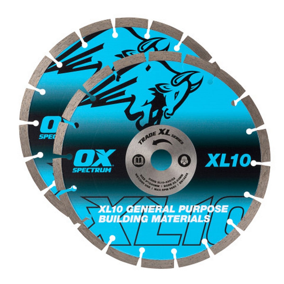 Ox Trade Xl-10 Segmented Diamond Blade 230/22.23Mm (Twin Pack)