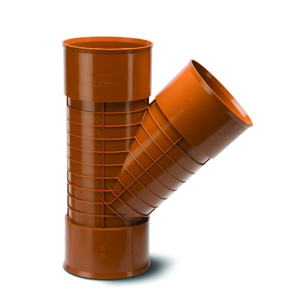 Polypipe Polysewer Equal Junction - 150Mm X 45Deg - Terracotta - Ps605 (Inc Seal)