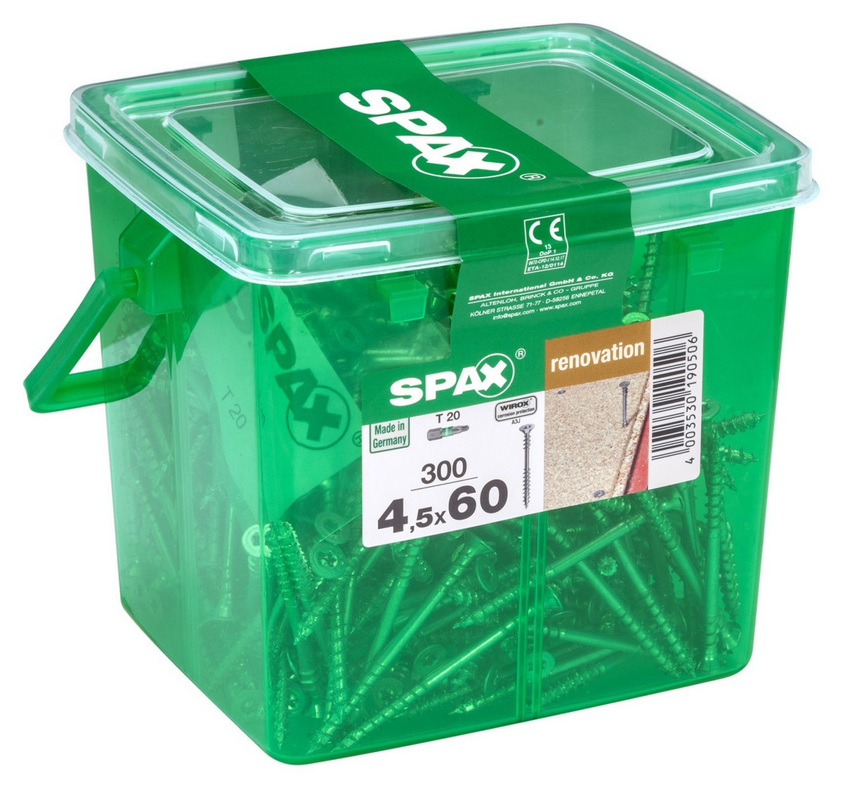 Spax T-Star Plus T20 Flooring Screws 4.5 X 60 Wirox Coated (Pack Of 300)