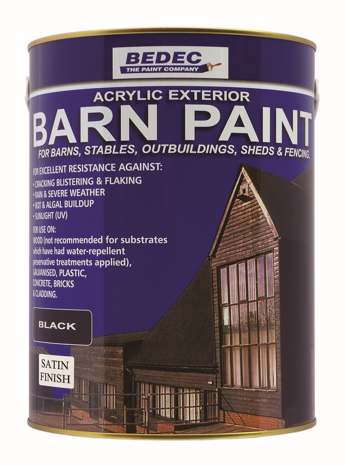 Bedec - Barn Paint - 5L - Satin Black