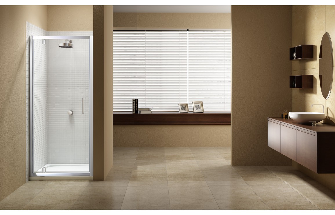 Merlyn Vivid Sublime Pivot Door 8 X 800 X 1900Mm - Clear/Polished Chrome