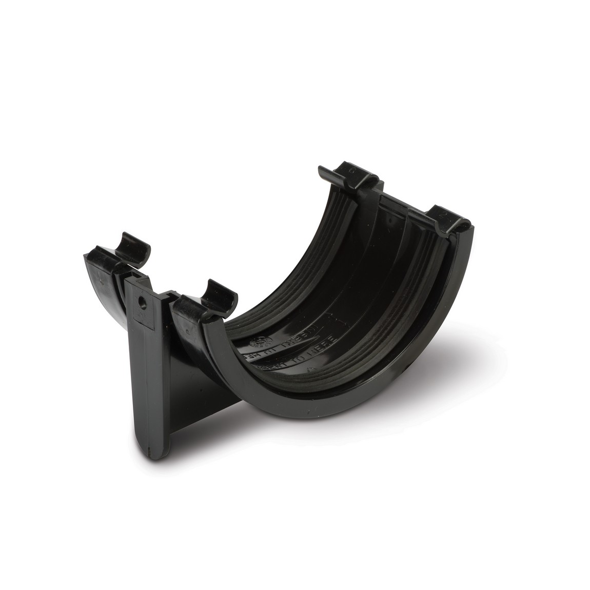 Polypipe Black 112Mm Half Round Union Bracket - Rr102b