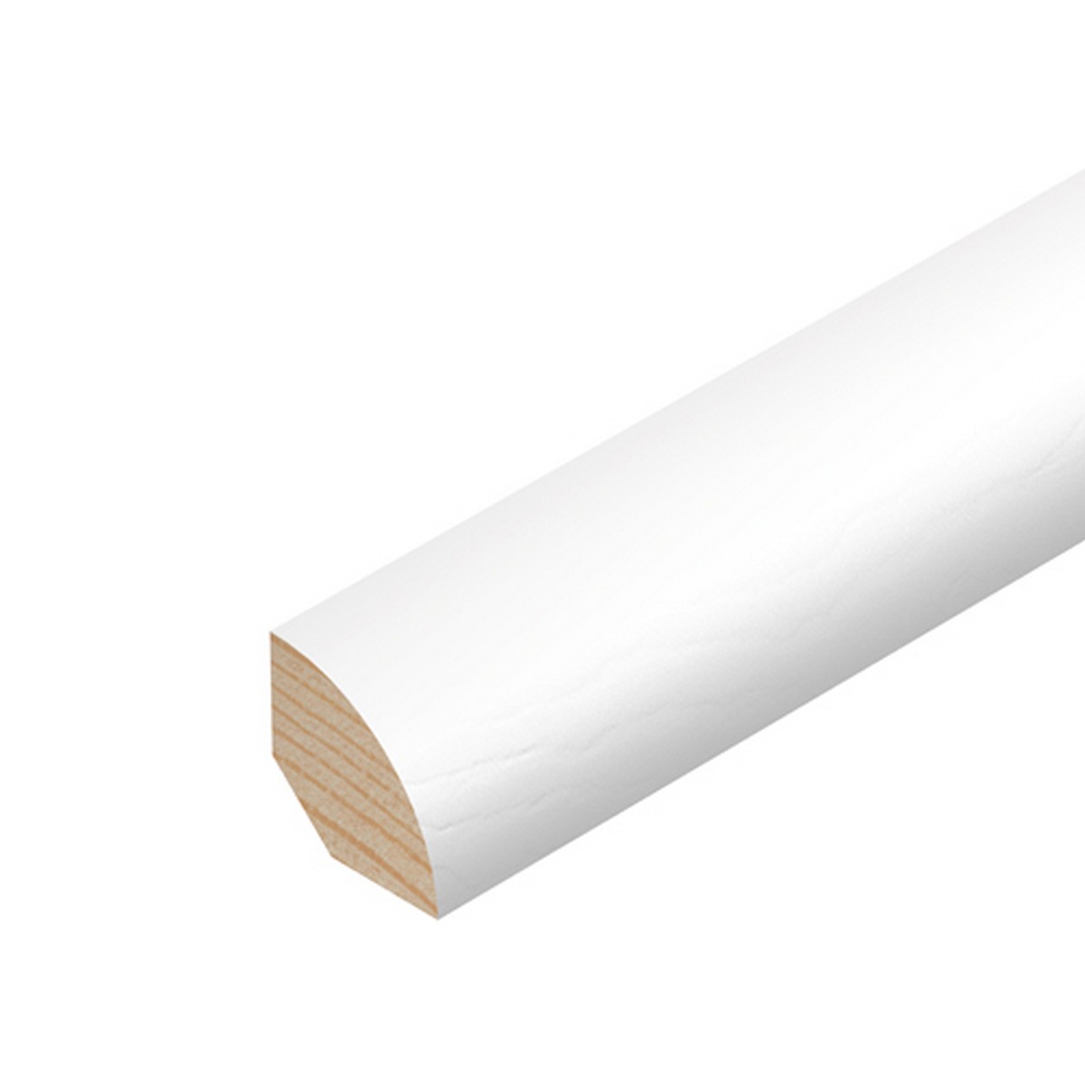 Cheshire Mouldings White Primed Quadrant Timber - 15 X 15Mm X 2.4M