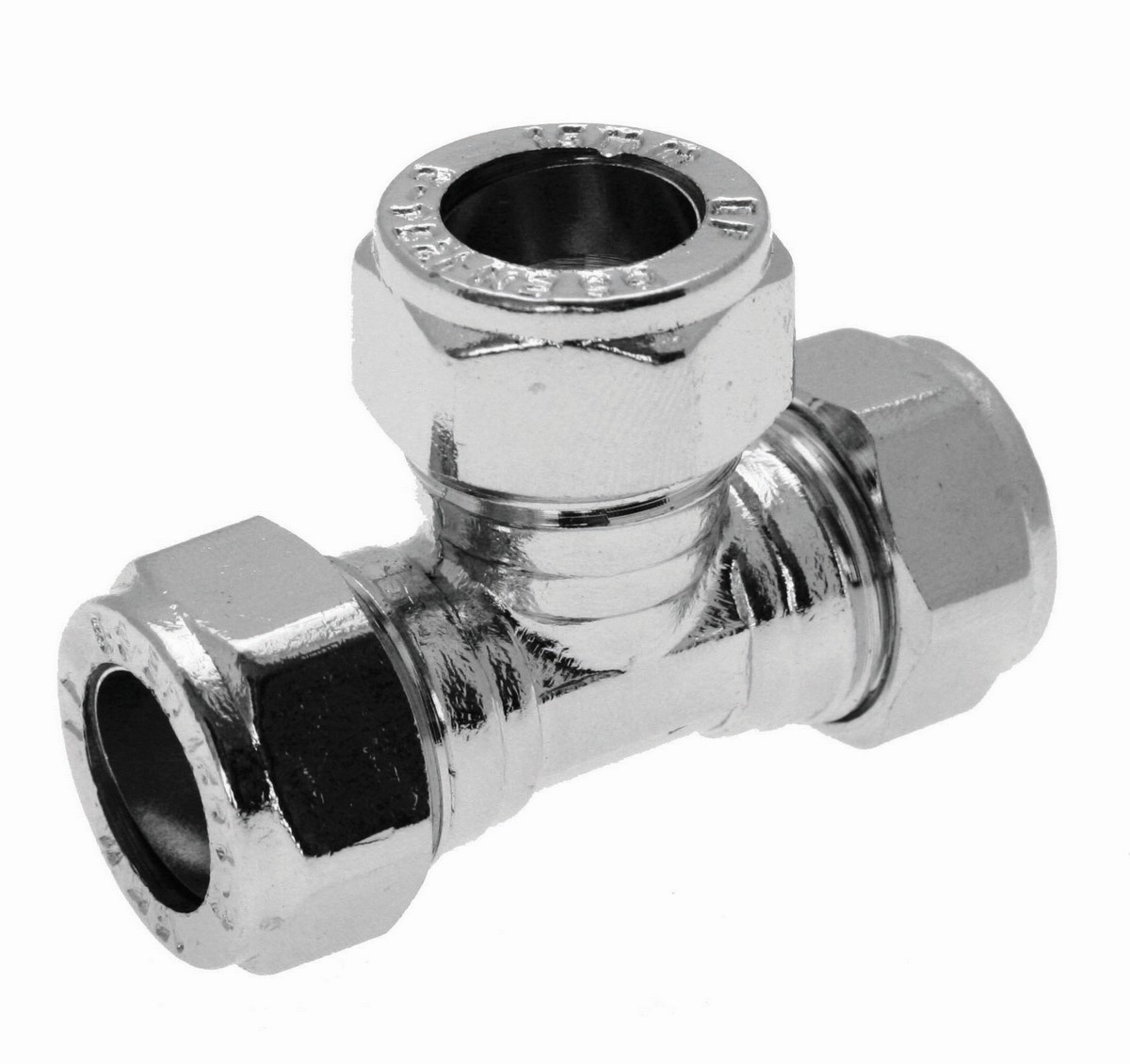 Non Branded Bradfords Trade Compression Tee 22Mm Chrome