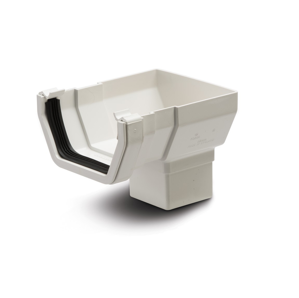 Polypipe White 112Mm Square Stop End Outlet - Rs206w