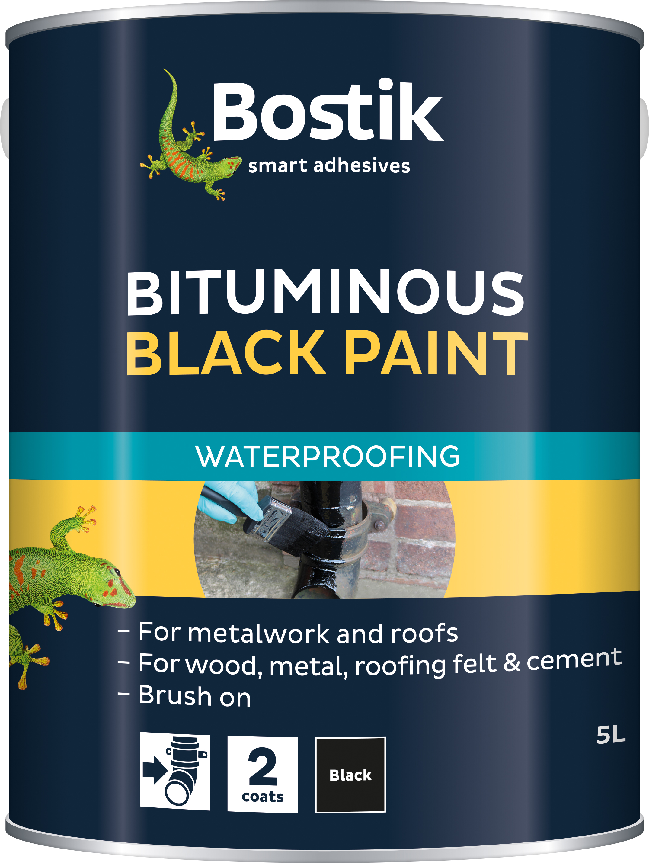 Bostik Black Cementone Protective Bitumen Paint 5Ltr