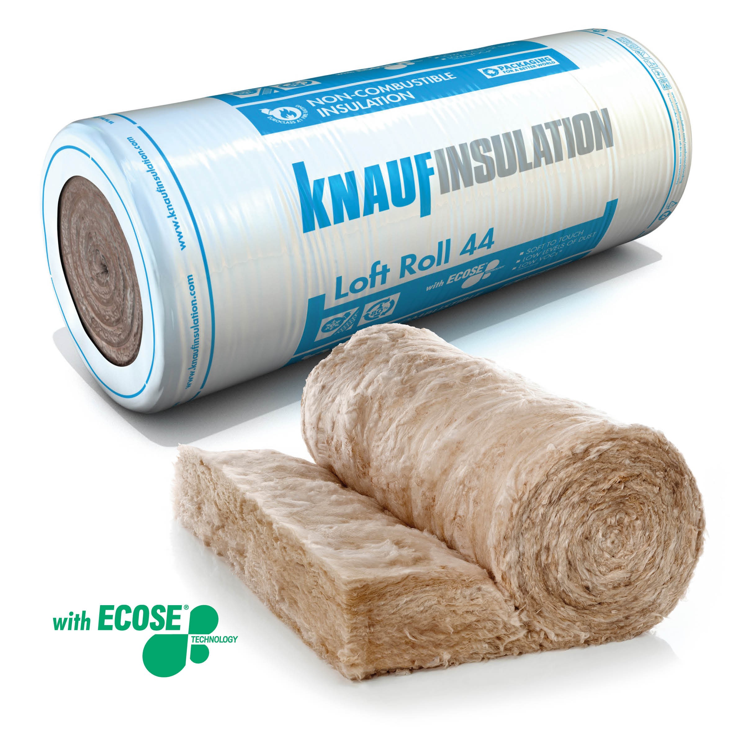 Knauf Insulation Knauf Loft Roll 44 Combi Cut Insulation 150 X 1140Mm X 8.05M (9.18M2)