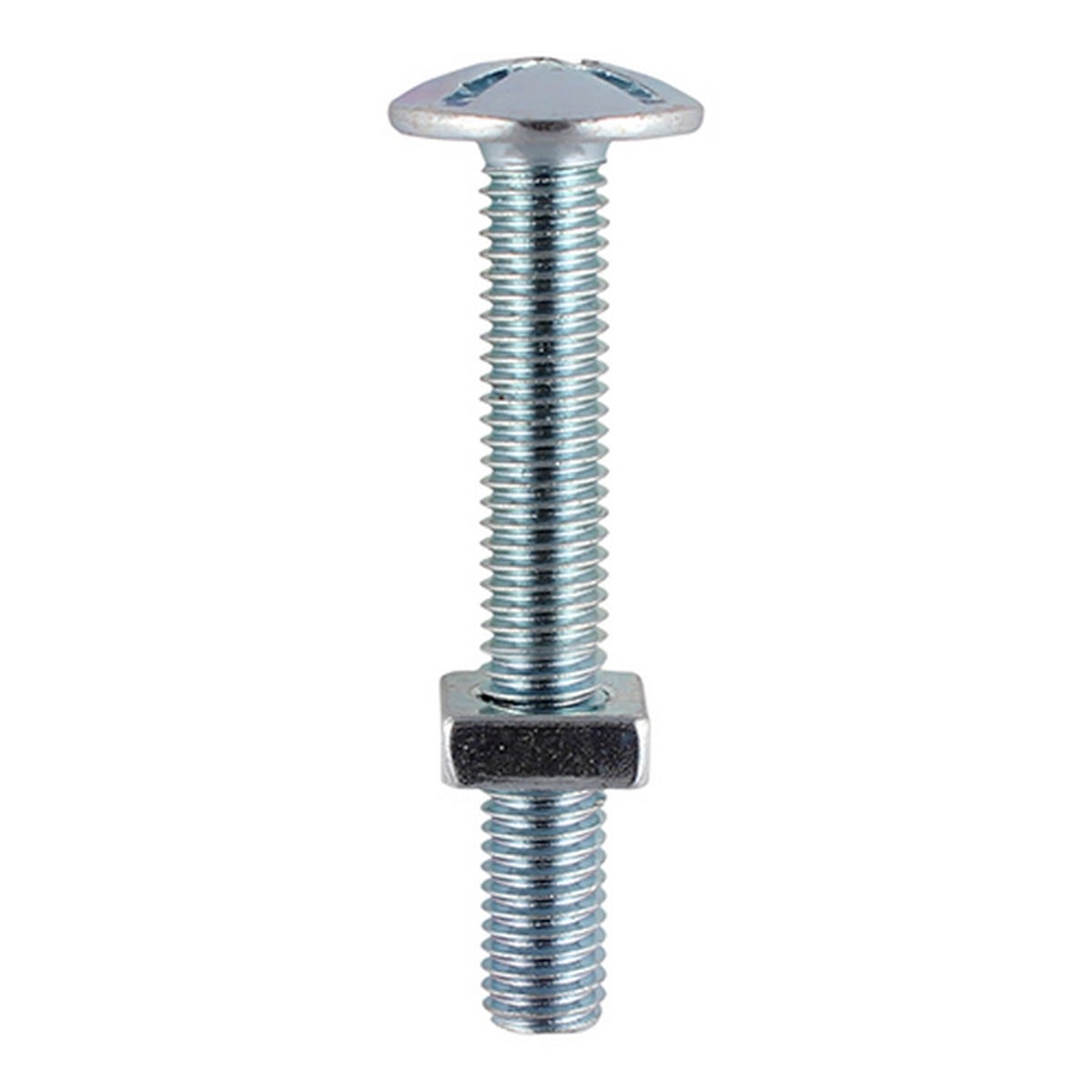 TIMco - Roofing Bolt and Square Nut - M6 x 30mm - BZP - Pack of 10