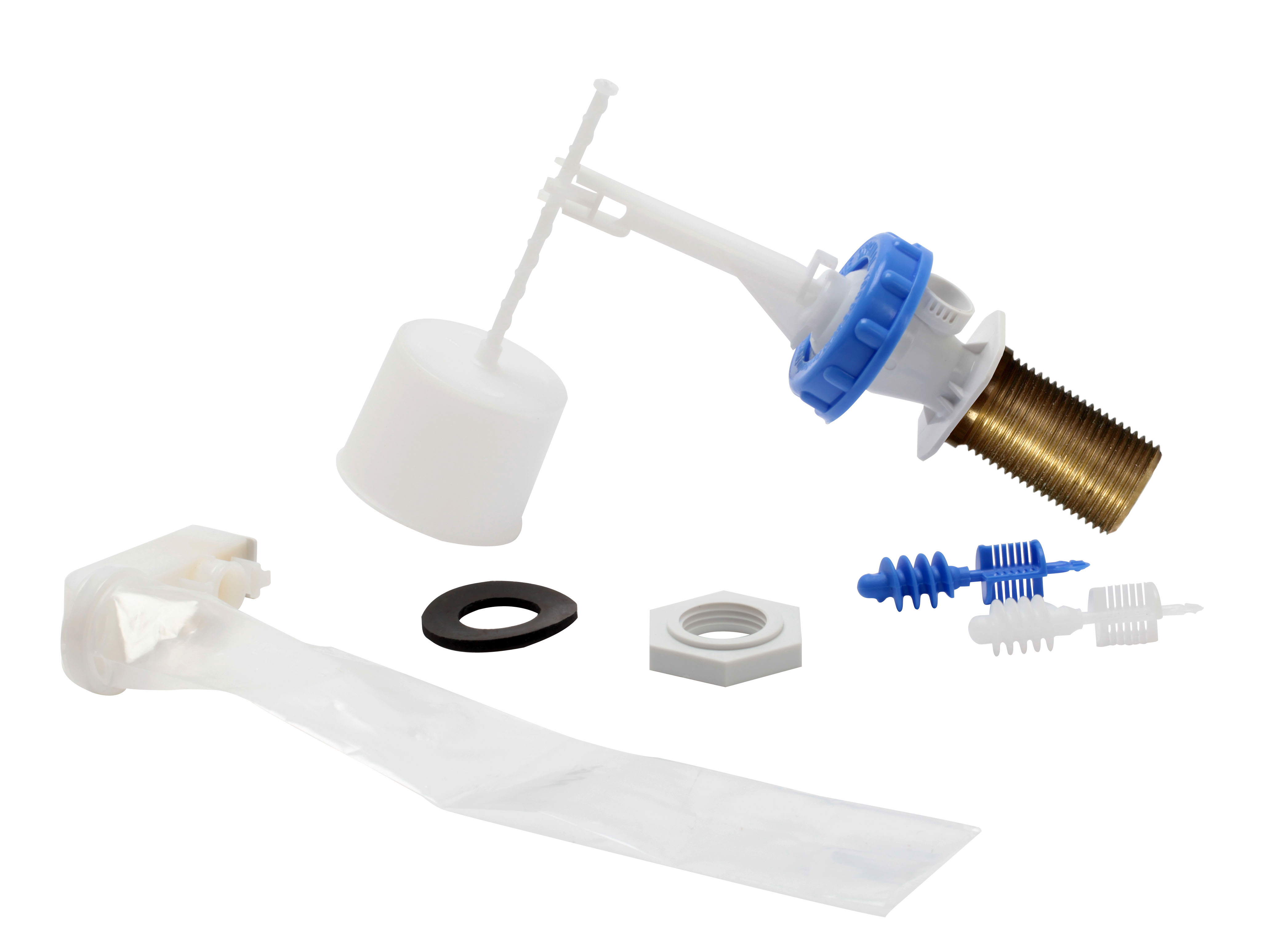 Torbeck White Side Entry Ball Valve - Brass Tail