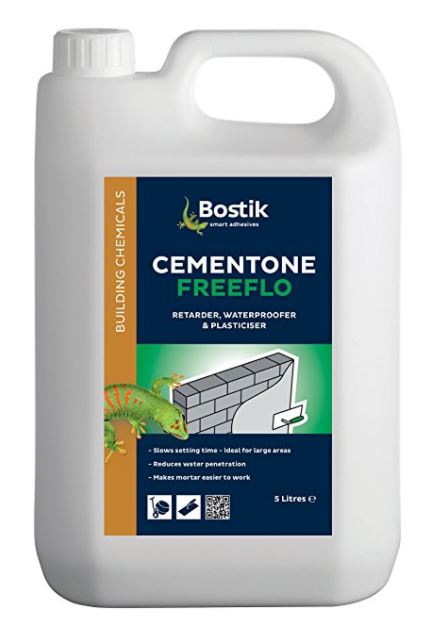 Bostik Orange Cementone Freeflo Waterproofer, Plasticiser & Retarder - 5Ltr
