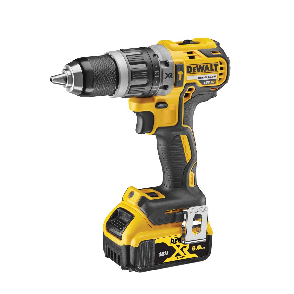 Dewalt Light Dcd796p1 18V Xr Brushless Combi Drill Kit In Tstak Case