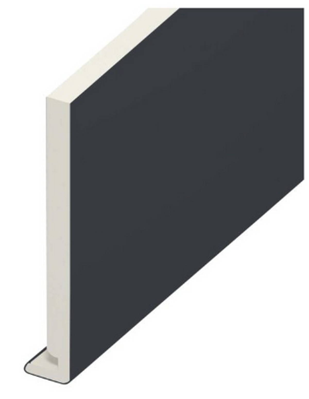 Eurocell Anthracite/Grey Smooth Standard Fascia Euroboard - 5Mtr X 175Mm