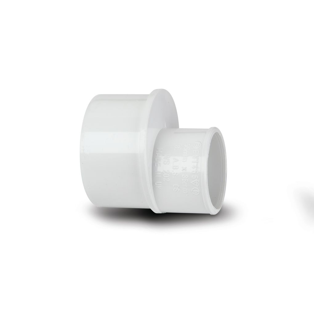 Polypipe - Reducer - 50mm x 32mm - Solvent Weld Waste Fitting - White
