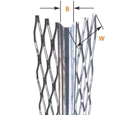 Catnic 12-19Mm Standard Wing Angle Bead - 5X53mm X 3M - Galvanised