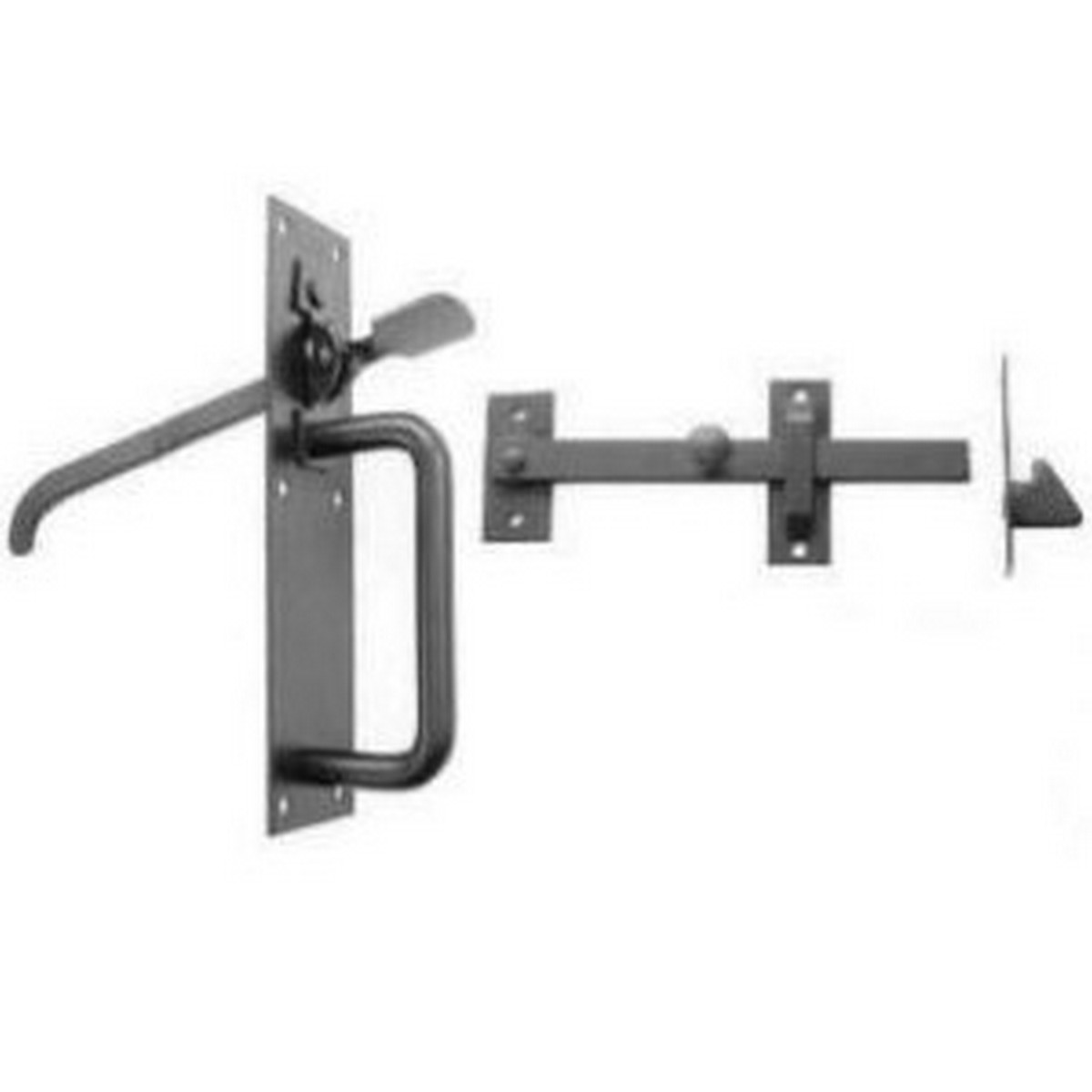 Perry Black Medium Suffolk Gate Latch (Long Thumb Piece) No.20/4L