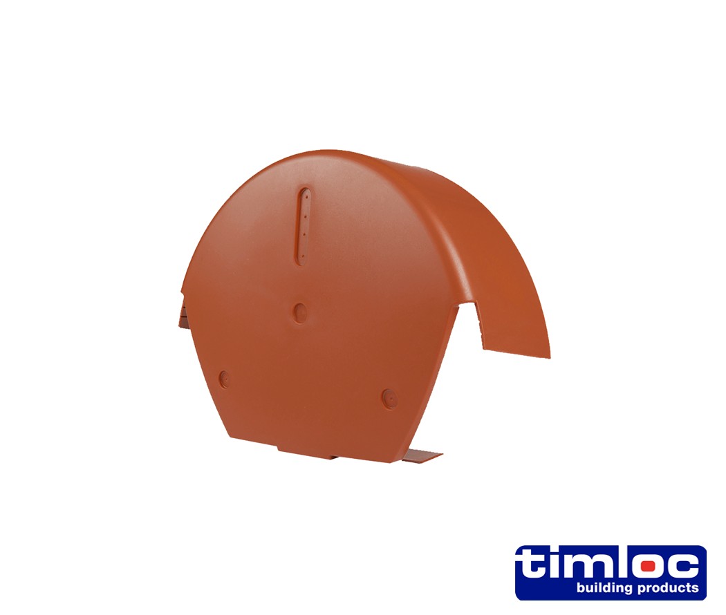 Timloc - Universal Half Round Ridge Cap - Terracotta