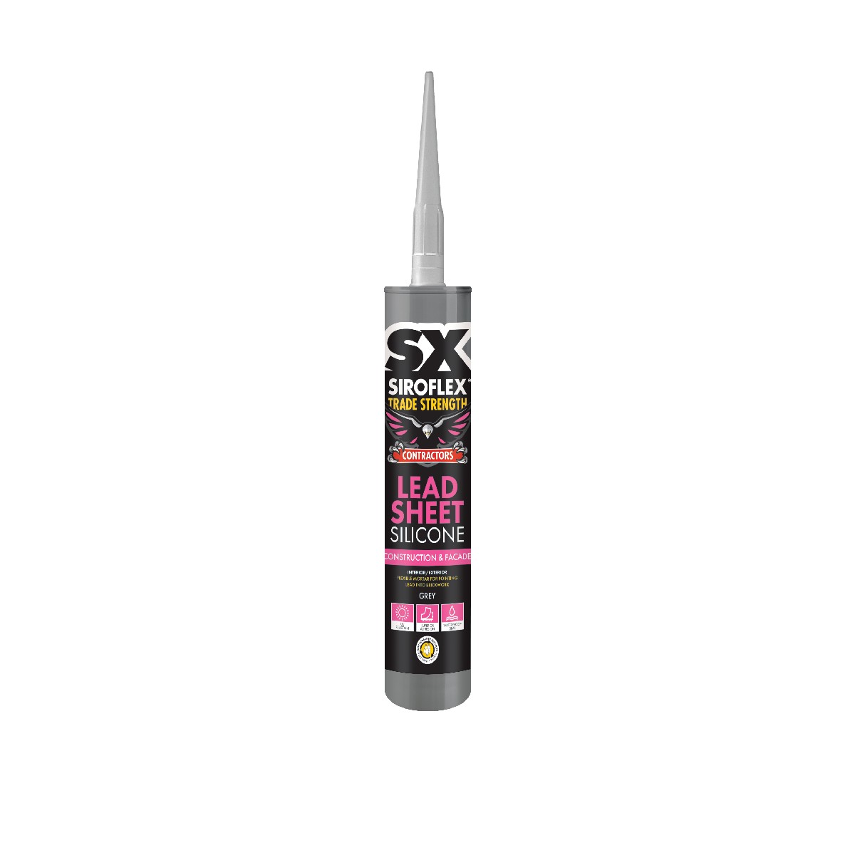 Sx Grey Contractors Lead Sheet Silicone 300Ml