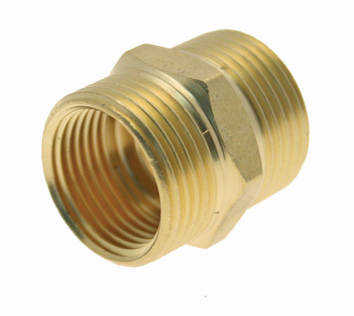 Embrass Peerless Men's Brass Hexagon Nipple 1/2"