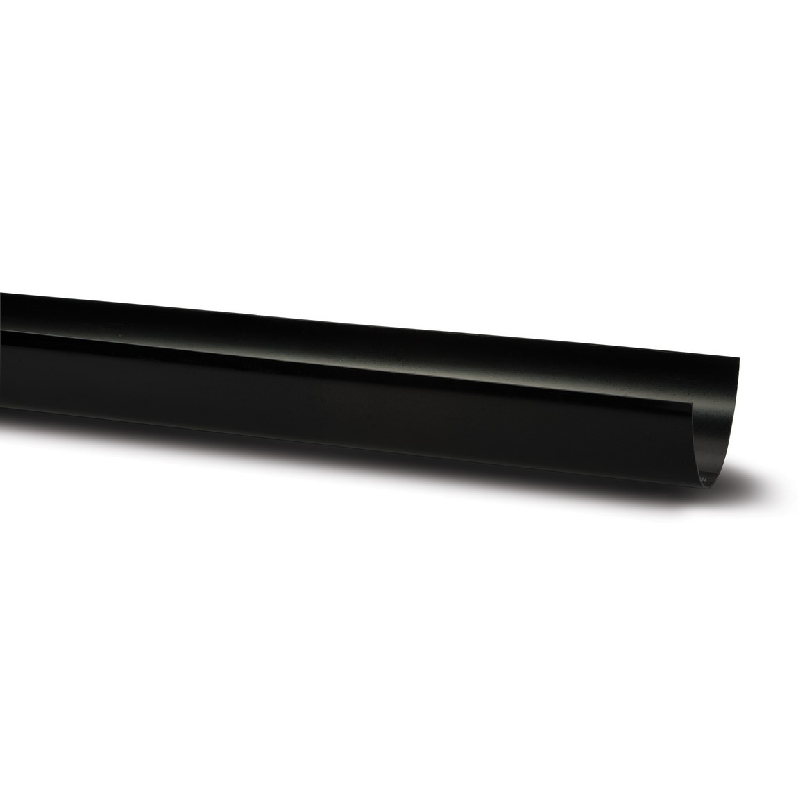 Polypipe Black 117Mm Polyflow Gutter 4Mtr - Rd501b