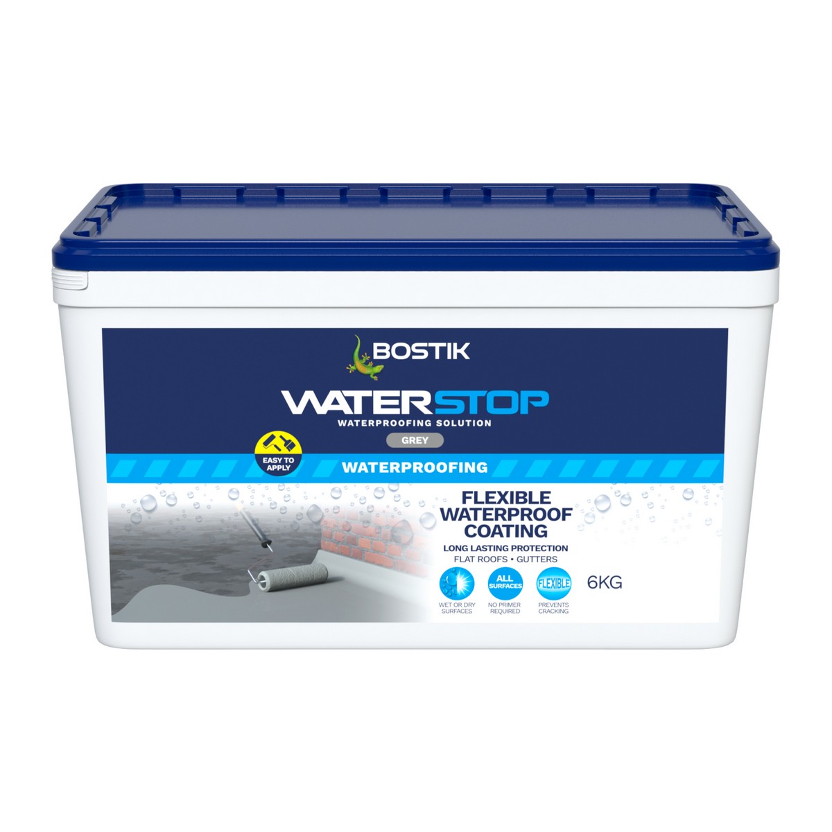Bostik - WATERSTOP Flexible Waterproof Coating - 6kg - Grey