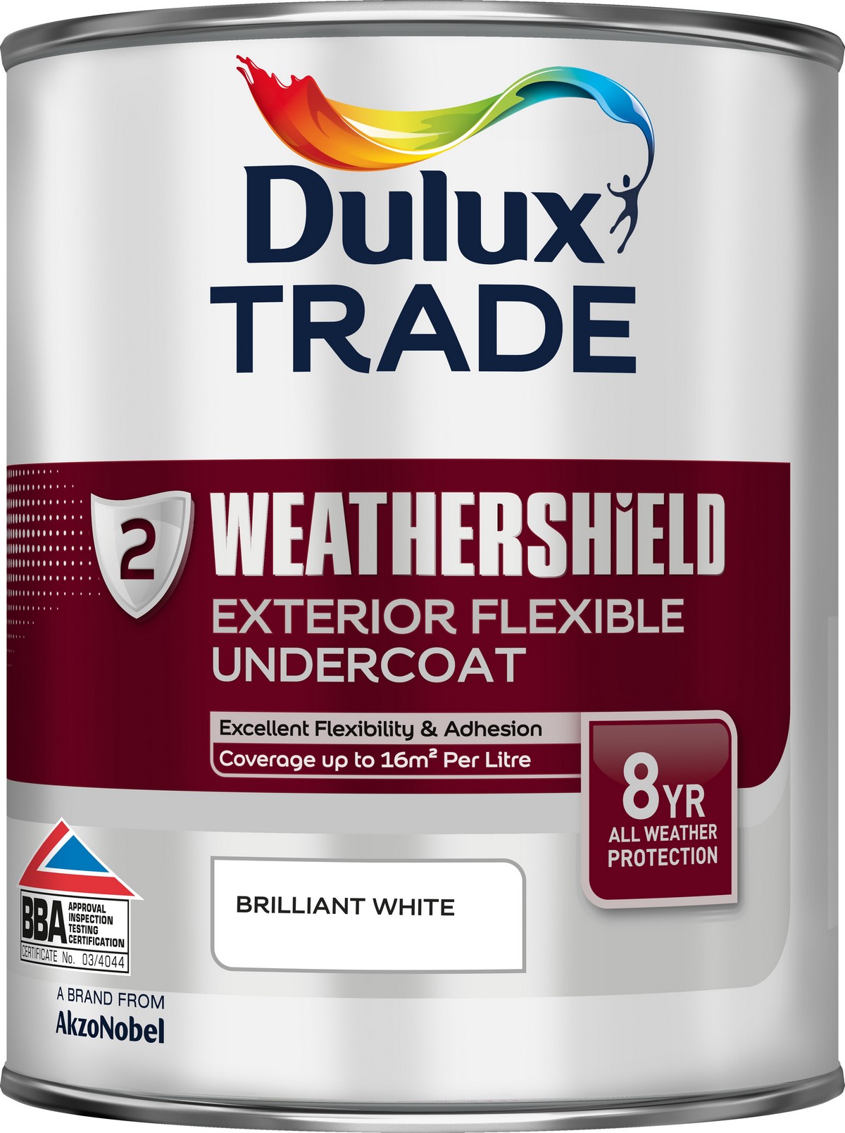 Dulux Trade White Dulux Weathershield Exterior Undercoat (Brilliant ) 1Ltr
