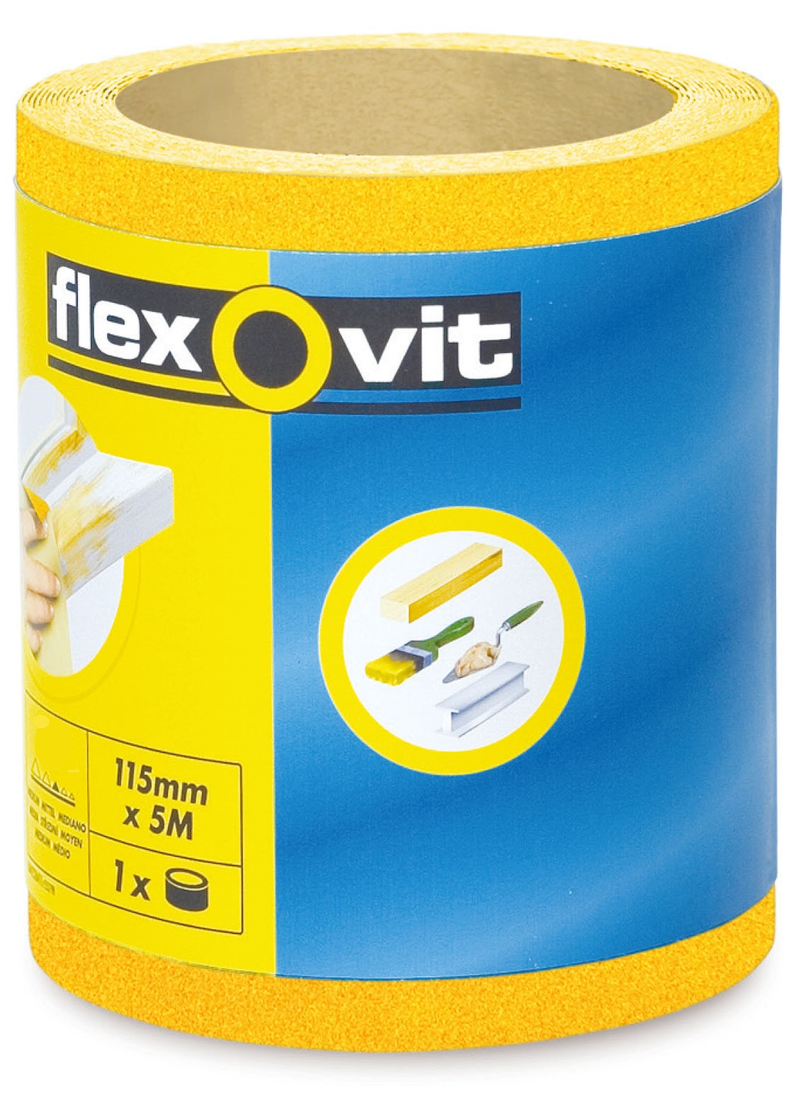 Flexovit Grain Flex Ovit Sanding Roll 115Mm X 5Mtr - 120 Grit