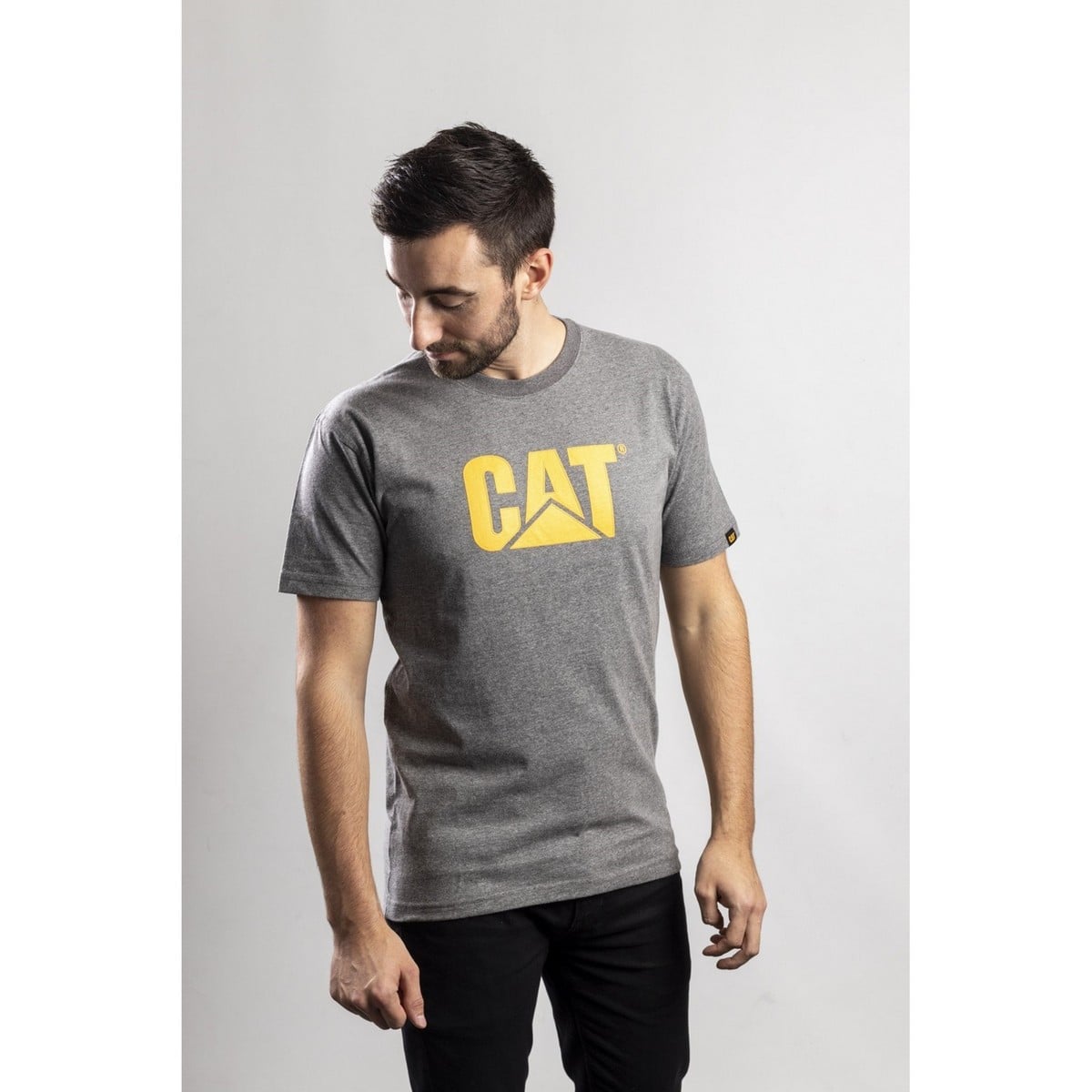 Photos - Safety Equipment CATerpillar Trademark Logo T-Shirt - Dark Heather Grey - XXXXL 25301-42087-09 