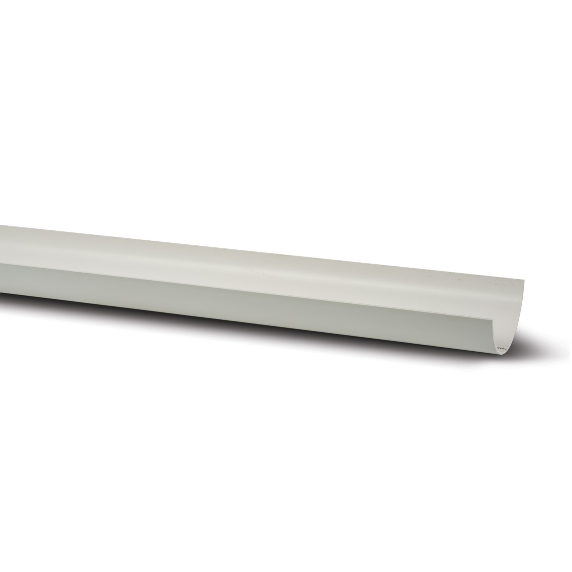 Polypipe White 112Mm Half Round Gutter 2Mtr - Rr100w