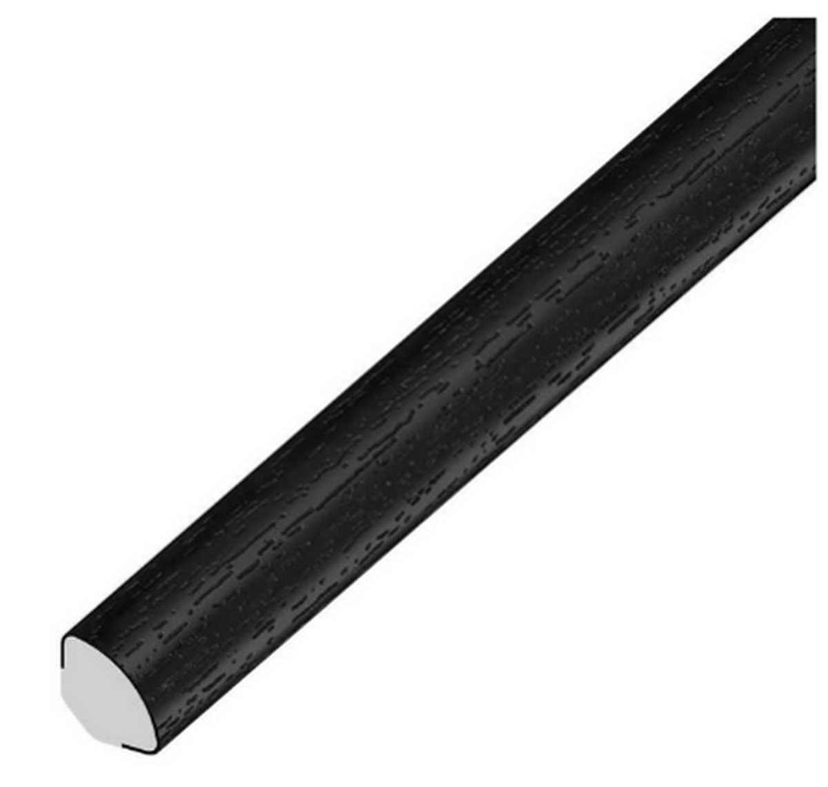 Eurocell Black Woodgrain Quadrant 5Mtr X 17.5Mm - Ash