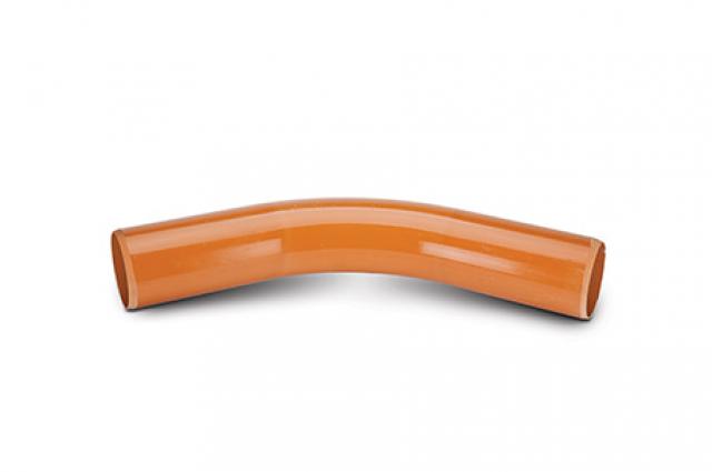 Polypipe 110Mm Long Radius Bend Plain Ended 45Deg - Terracotta - Ug472
