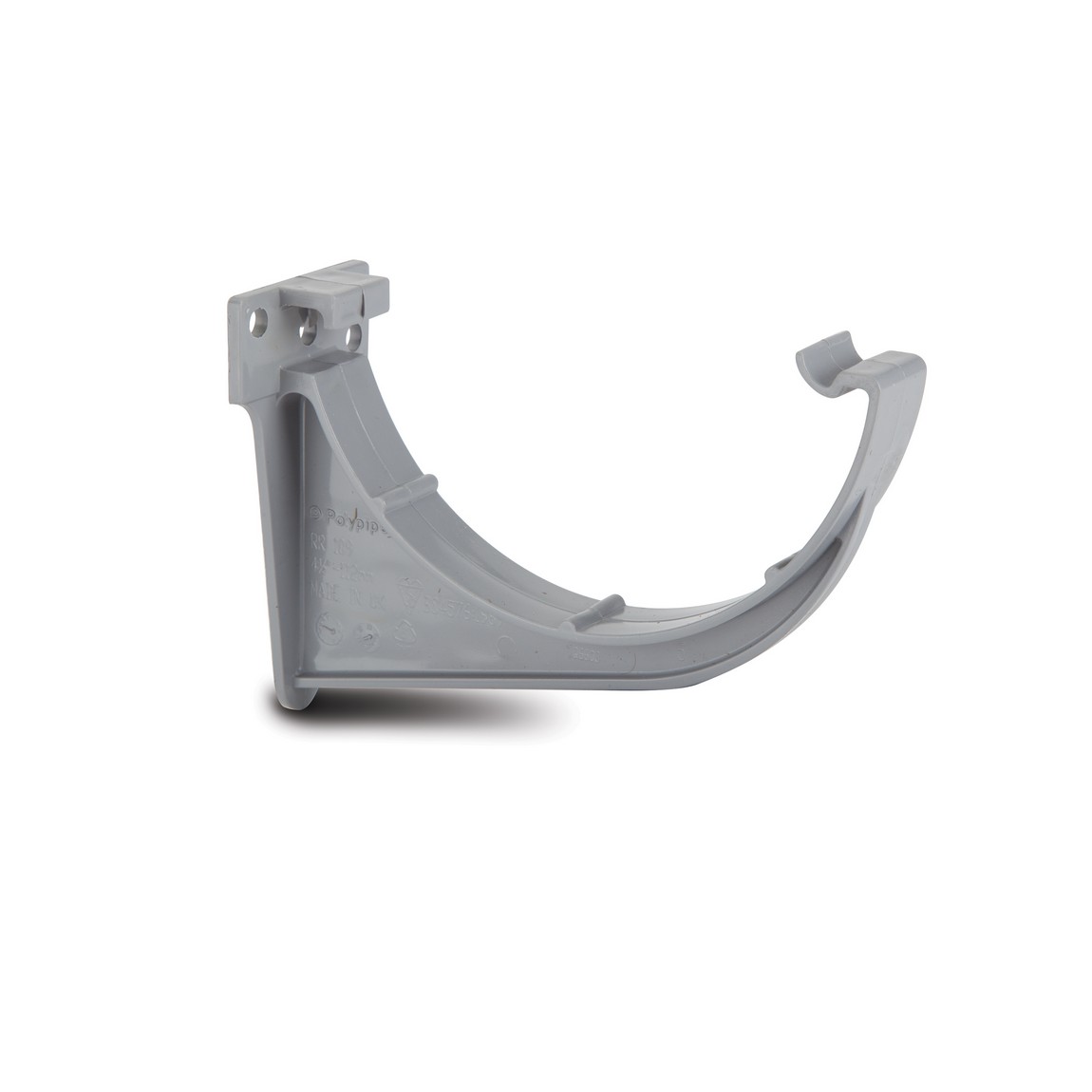 Polypipe Grey 112Mm Half Round Fascia Bracket - Rr109g
