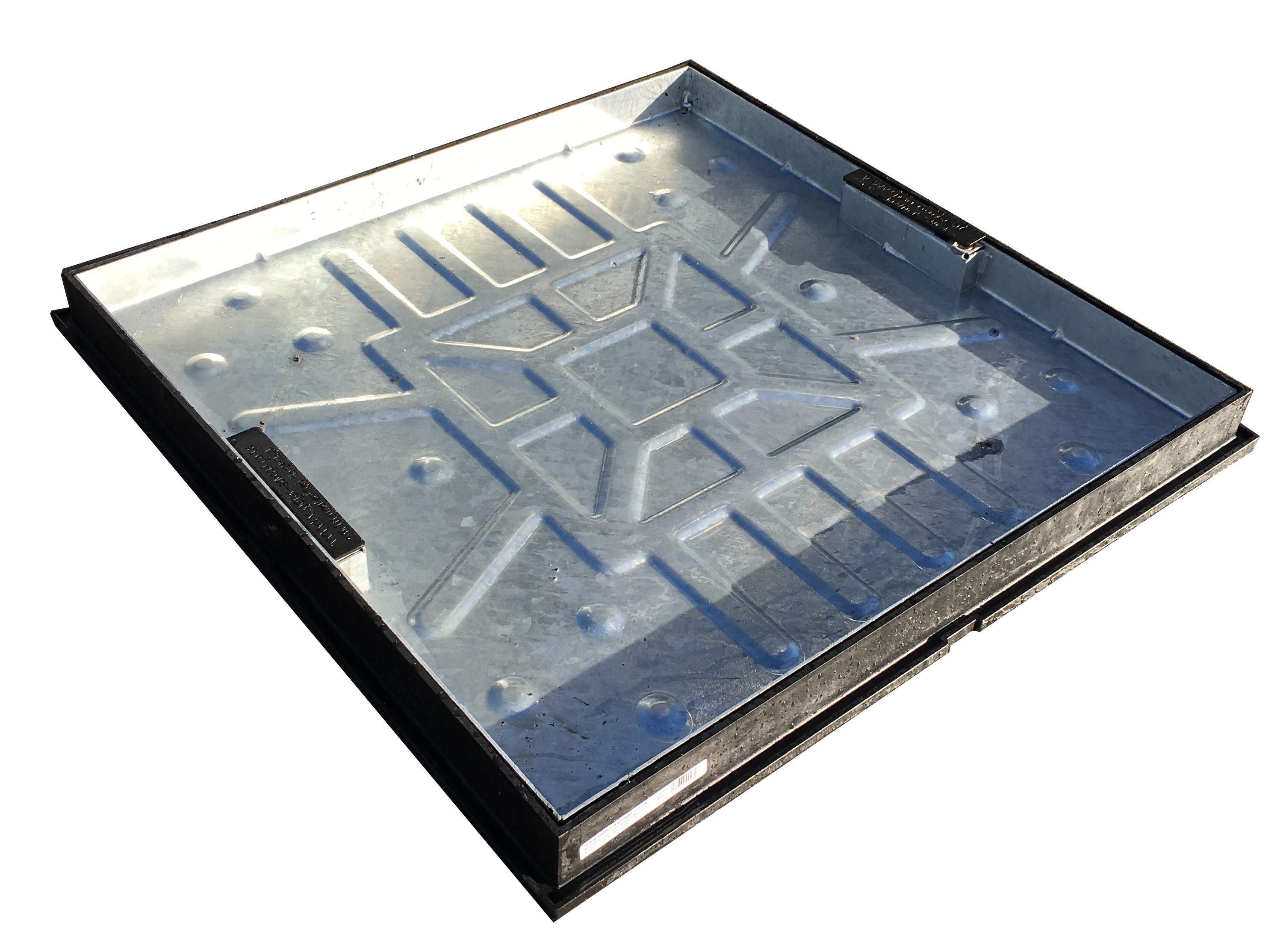 Ej 10Tn Screed Steel Recessed Infill Manhole Cover (S&L) 600X600x56mm (Poly Frame)