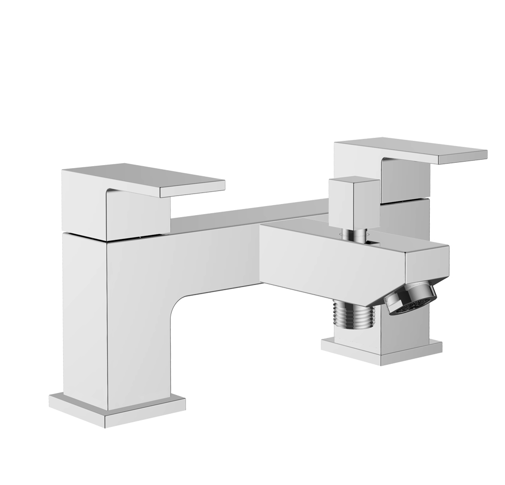 Teffont Bath and Shower Mixer with Bracket - Chrome - 1.5 Bar
