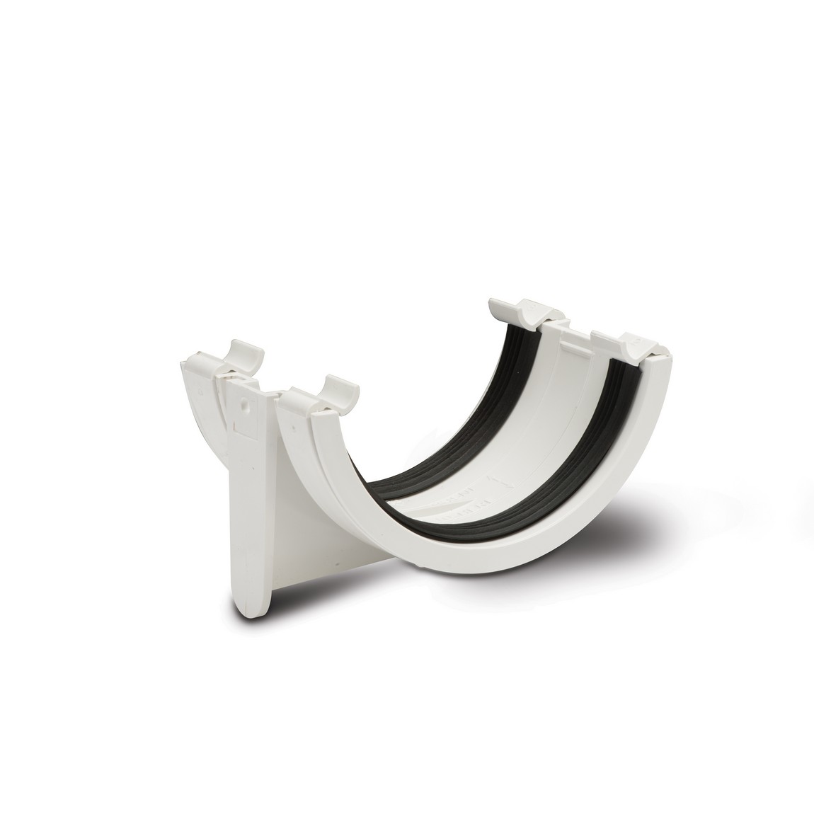 Polypipe White 112Mm Half Round Union Bracket - Rr102w