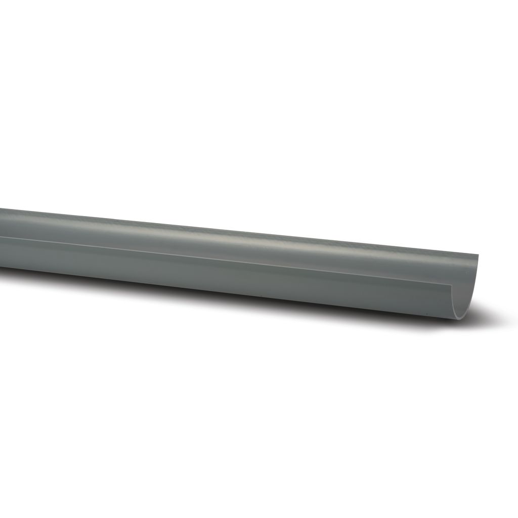 Polypipe Grey 150Mm Half Round Gutter 4Mtr - Rl601g