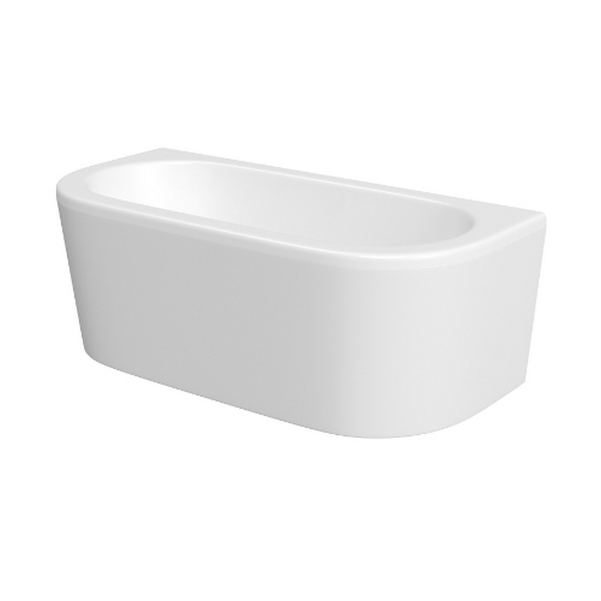 Bradfords - D-Shaped Shower Bath Panel - 1700 x 800mm - White
