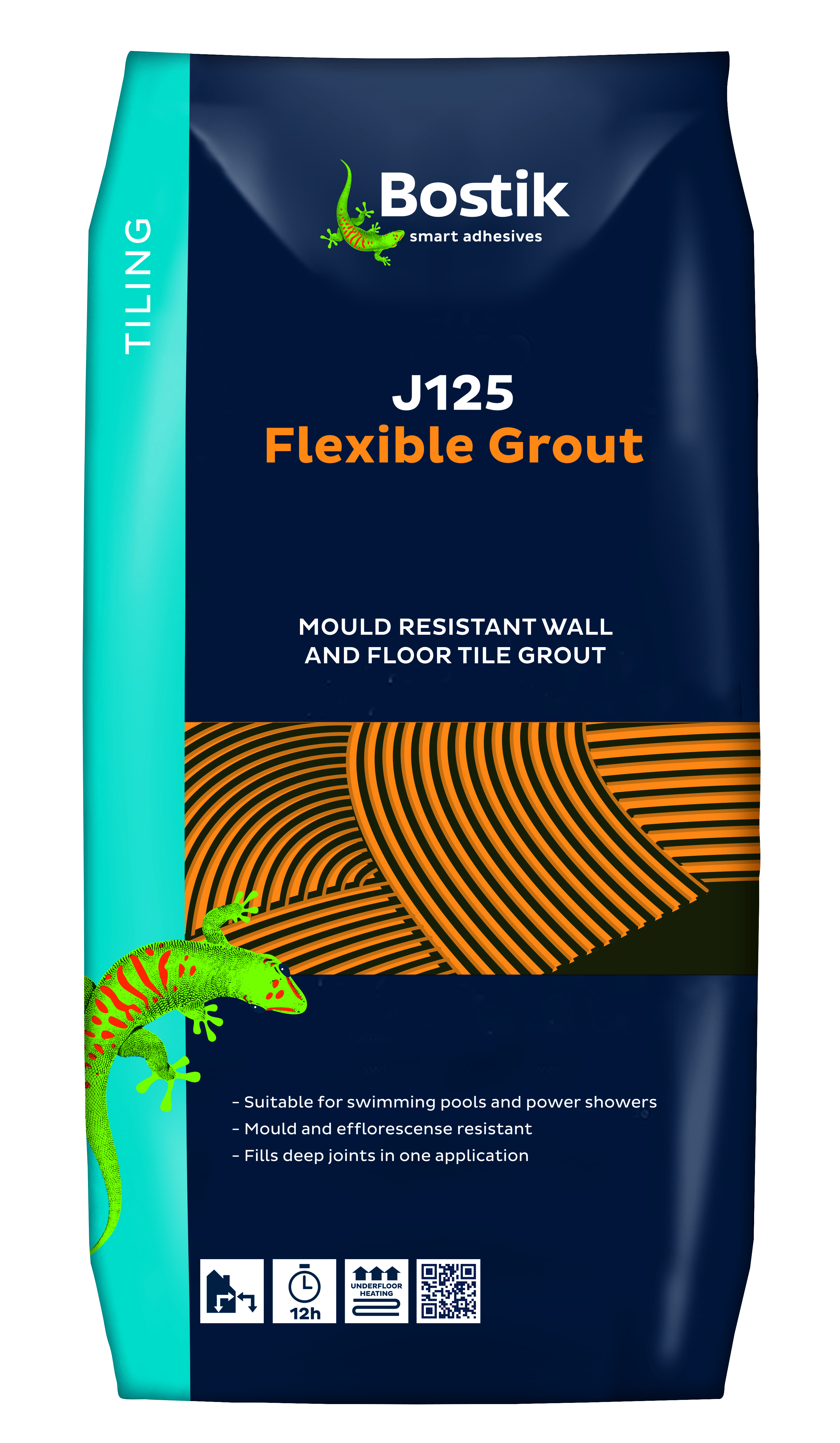 Bostik - J125 Wall & Floor Flexible Grout - 5kg - Grey