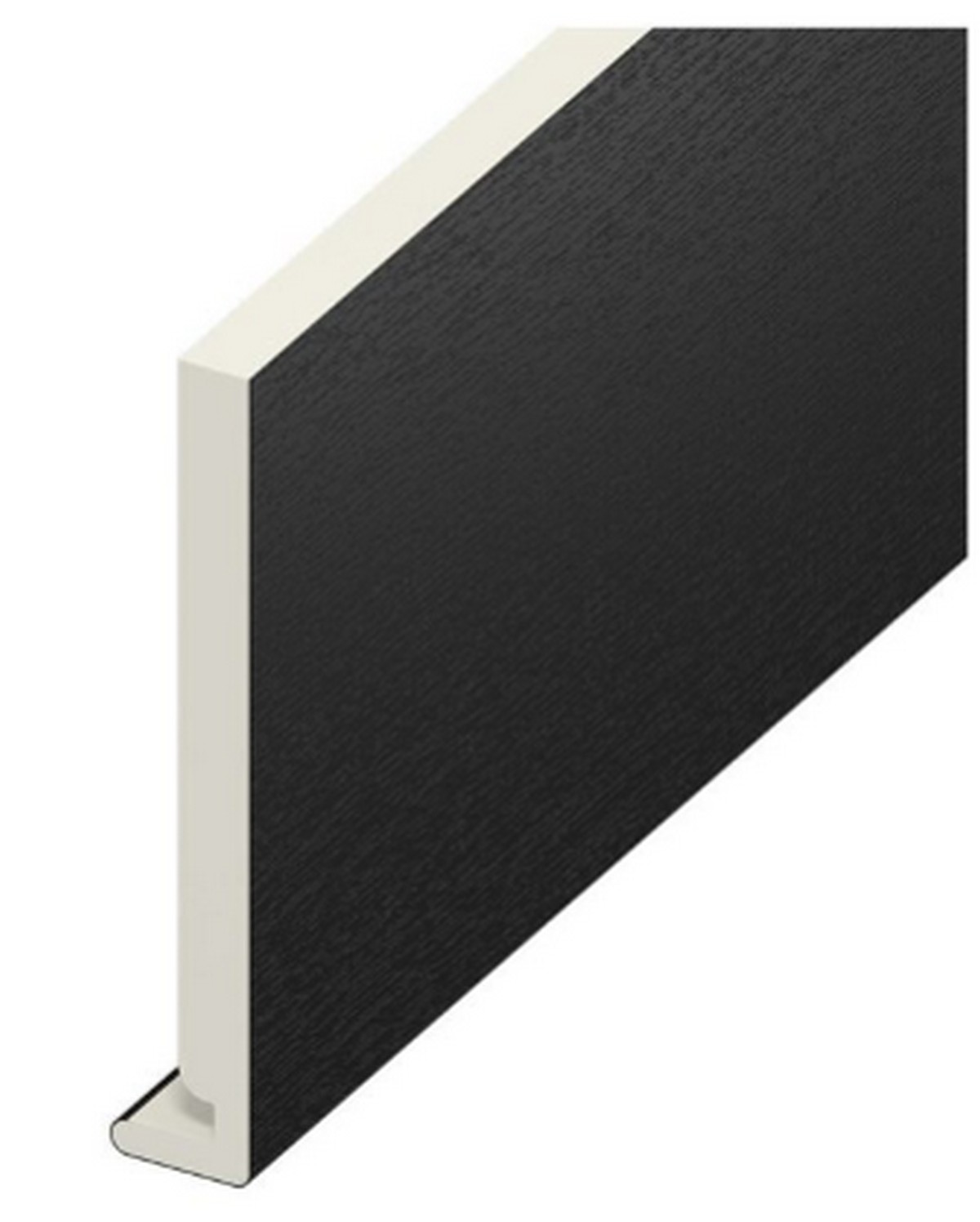 Eurocell Black Woodgrain Standard Fascia Euroboard 5Mtr X 175Mm - Ash