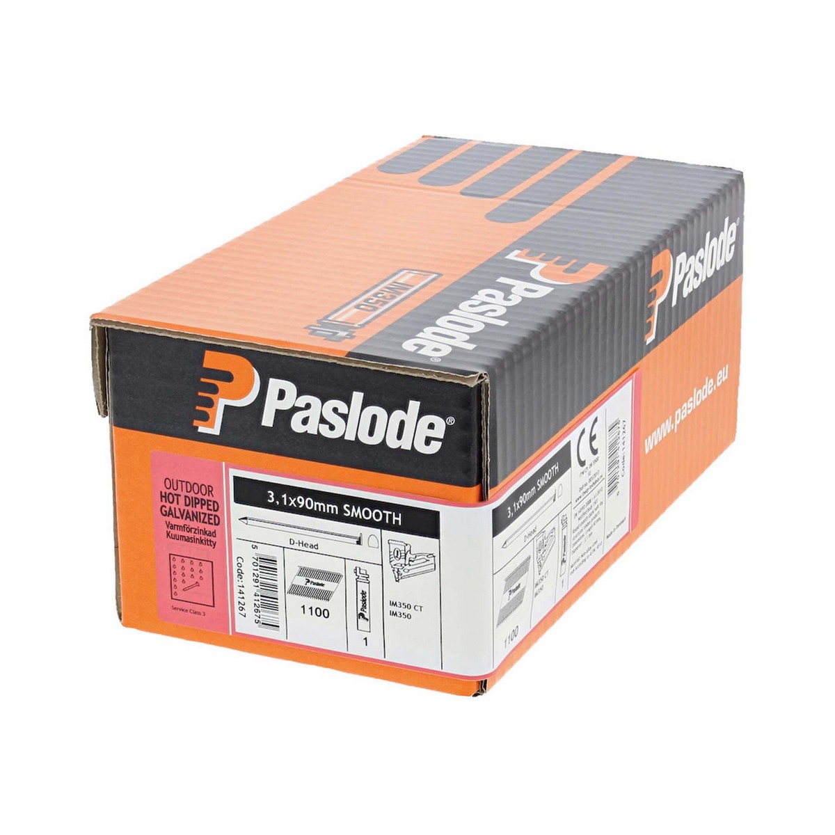 Paslode - Impulse Nail Handy Pack - 90mm x 3.1mm - Hot-Dipped Galvanised - 1100 Pack