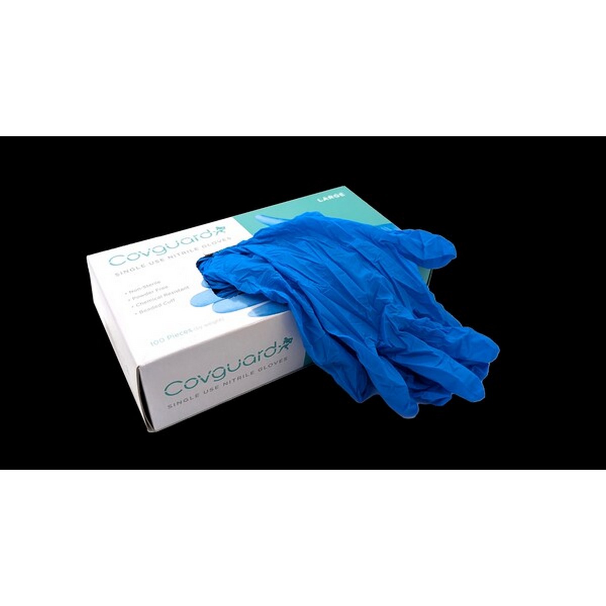 Covguard Blue Nitrile Powder Free Disposable Gloves (Box 100)
